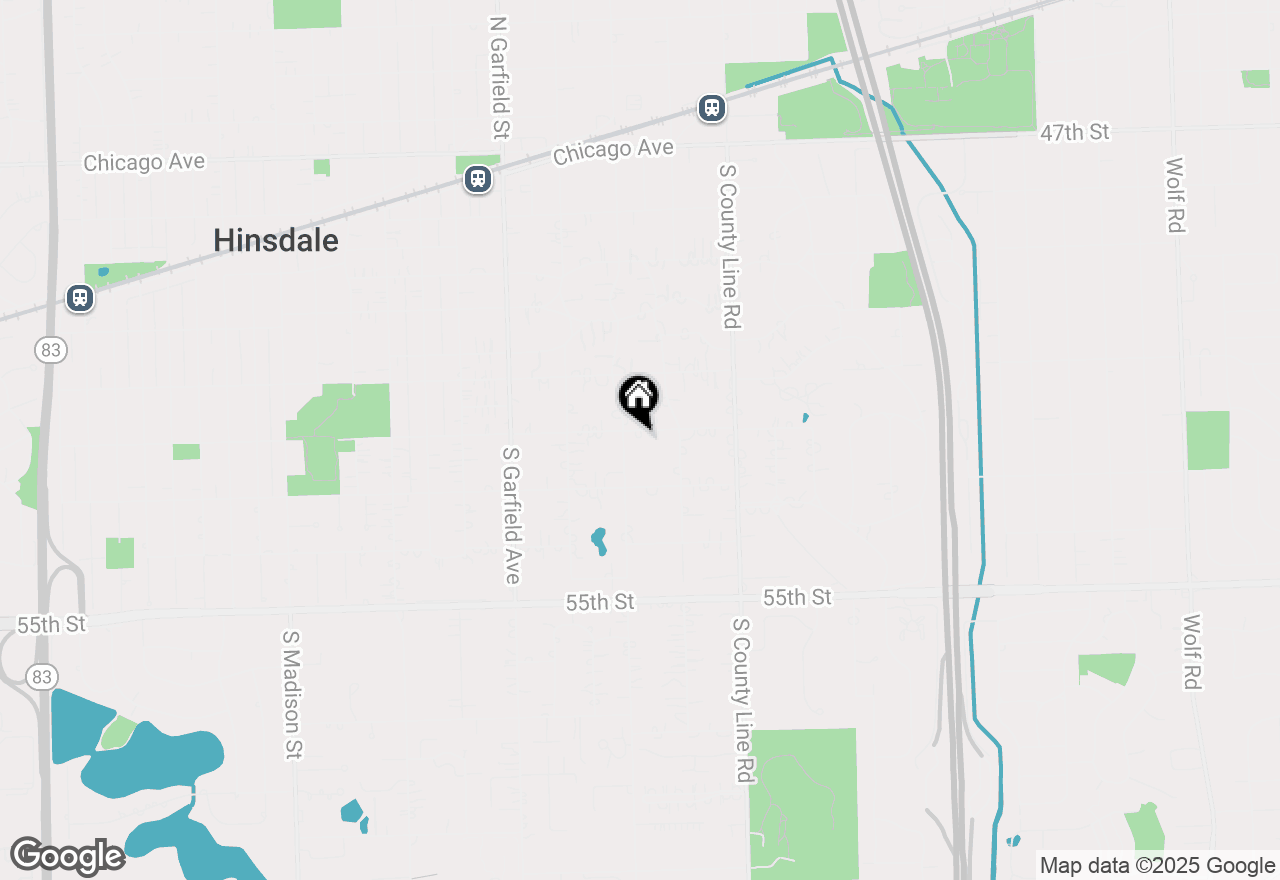 Map of 312 E Seventh Street, Hinsdale, IL 60521