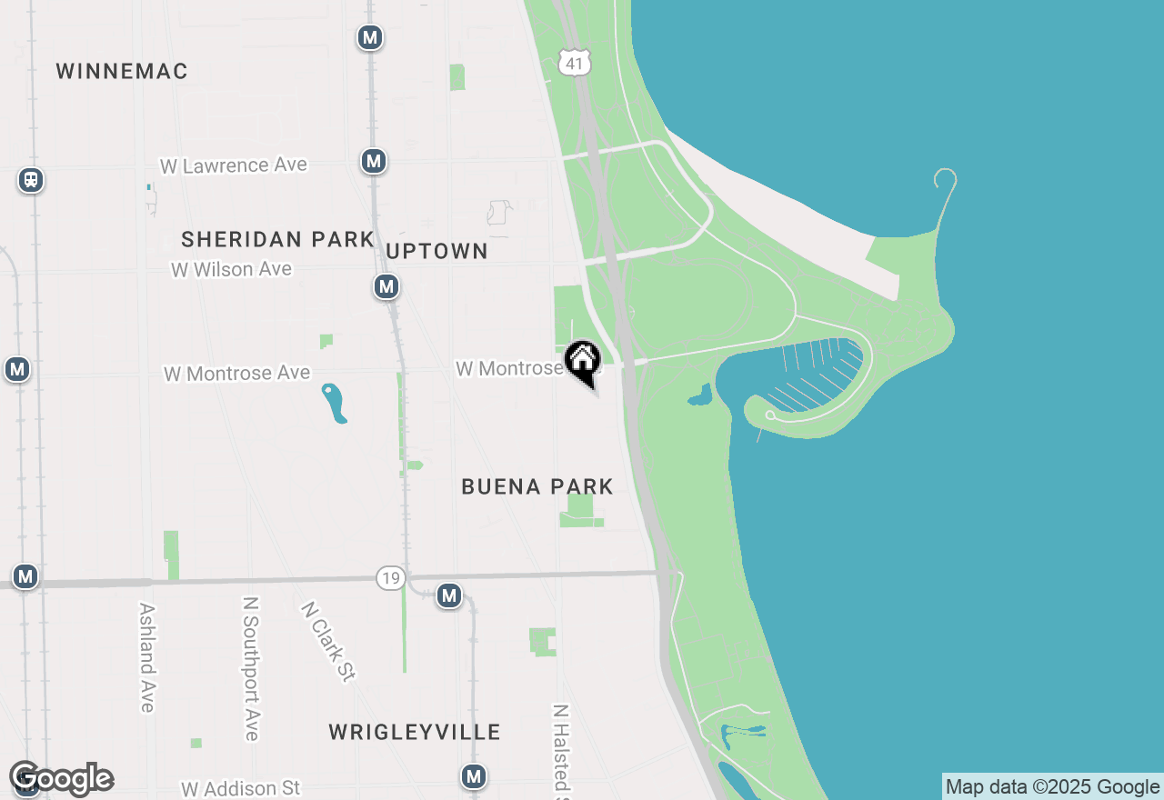 Map of 727 W Junior Terrace #1E, Chicago, IL 60613