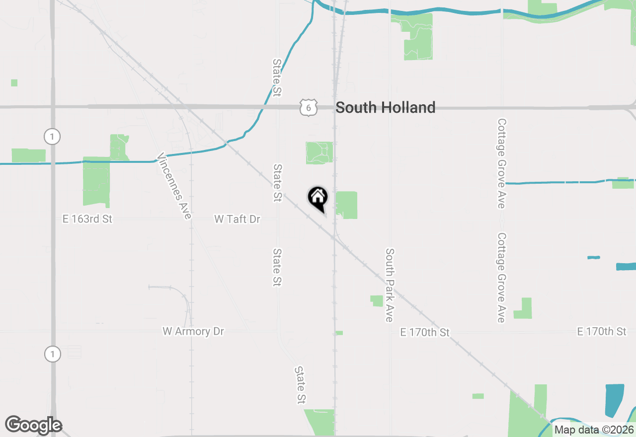 Map of 16544 Prairie Avenue, South Holland, IL 60473
