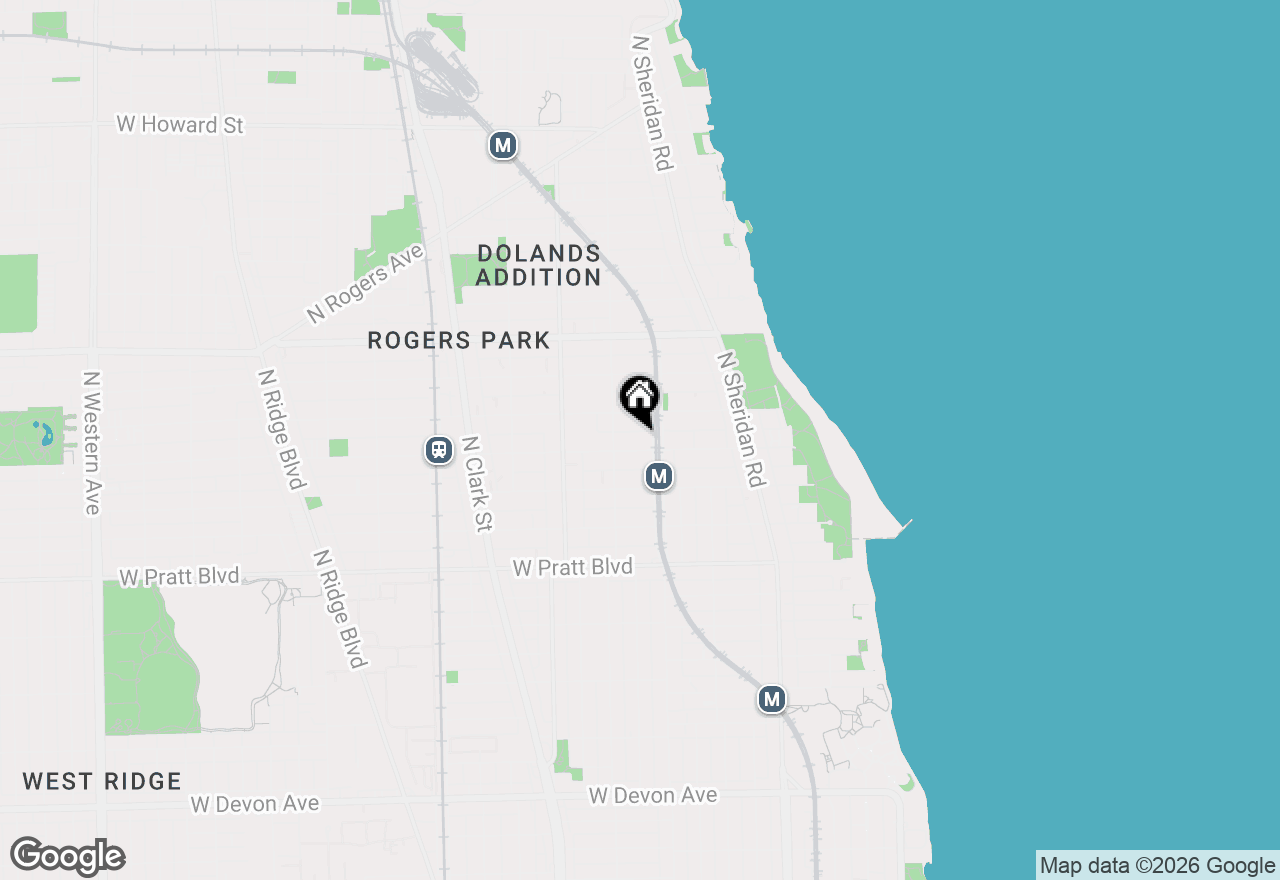 Map of 1416 W Lunt Avenue #GDN, Chicago, IL 60626