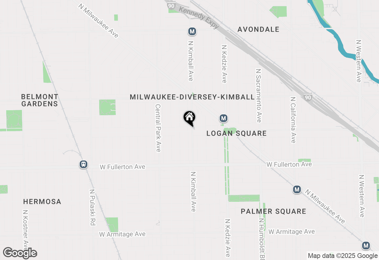 Map of 2600 N Kimball Avenue #312, Chicago, IL 60647