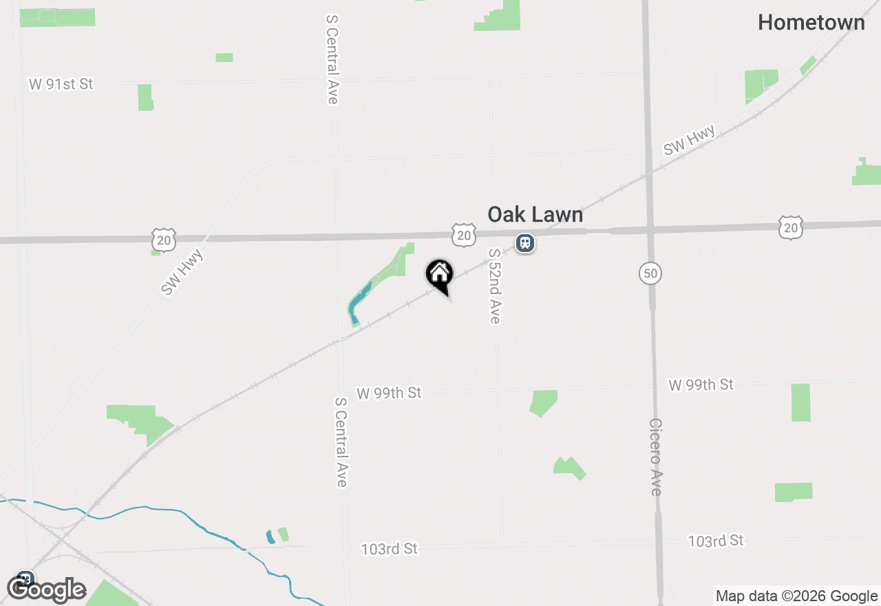 Map of 5325 Franklin Avenue, Oak Lawn, IL 60453