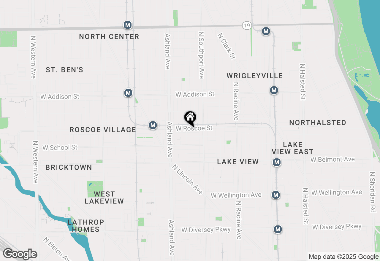 Map of 1447 W Roscoe Street #1, Chicago, IL 60657