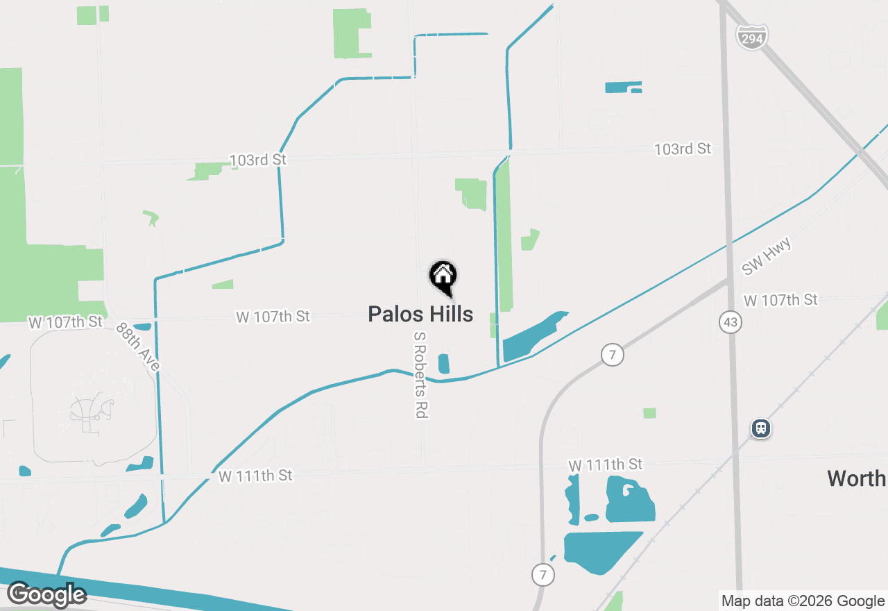 Map of 10640 S Brooklodge Lane #2B, Palos Hills, IL 60465