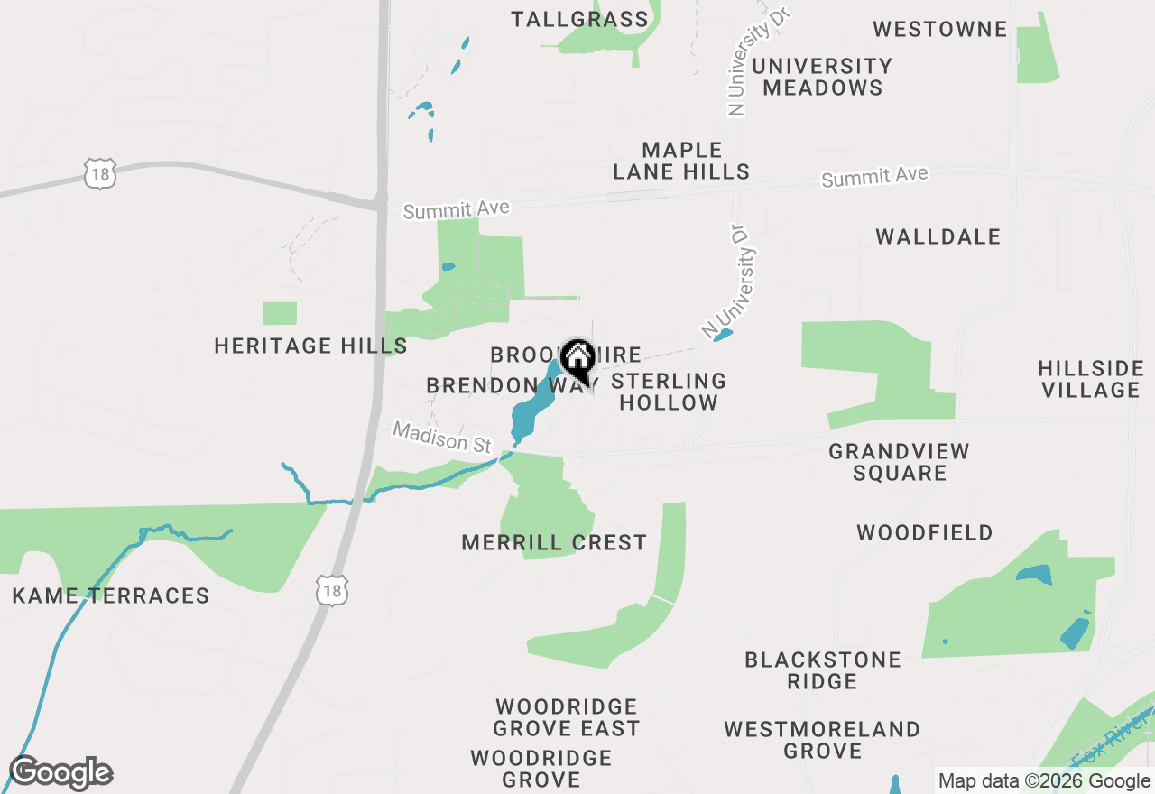 Map of 104 East Sutton Pl #D, Waukesha, WI 53188