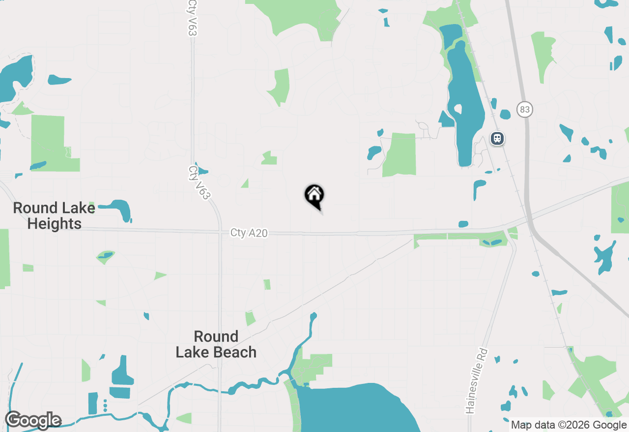 Map of 8 E Rollins Road, Round Lake Beach, IL 60073
