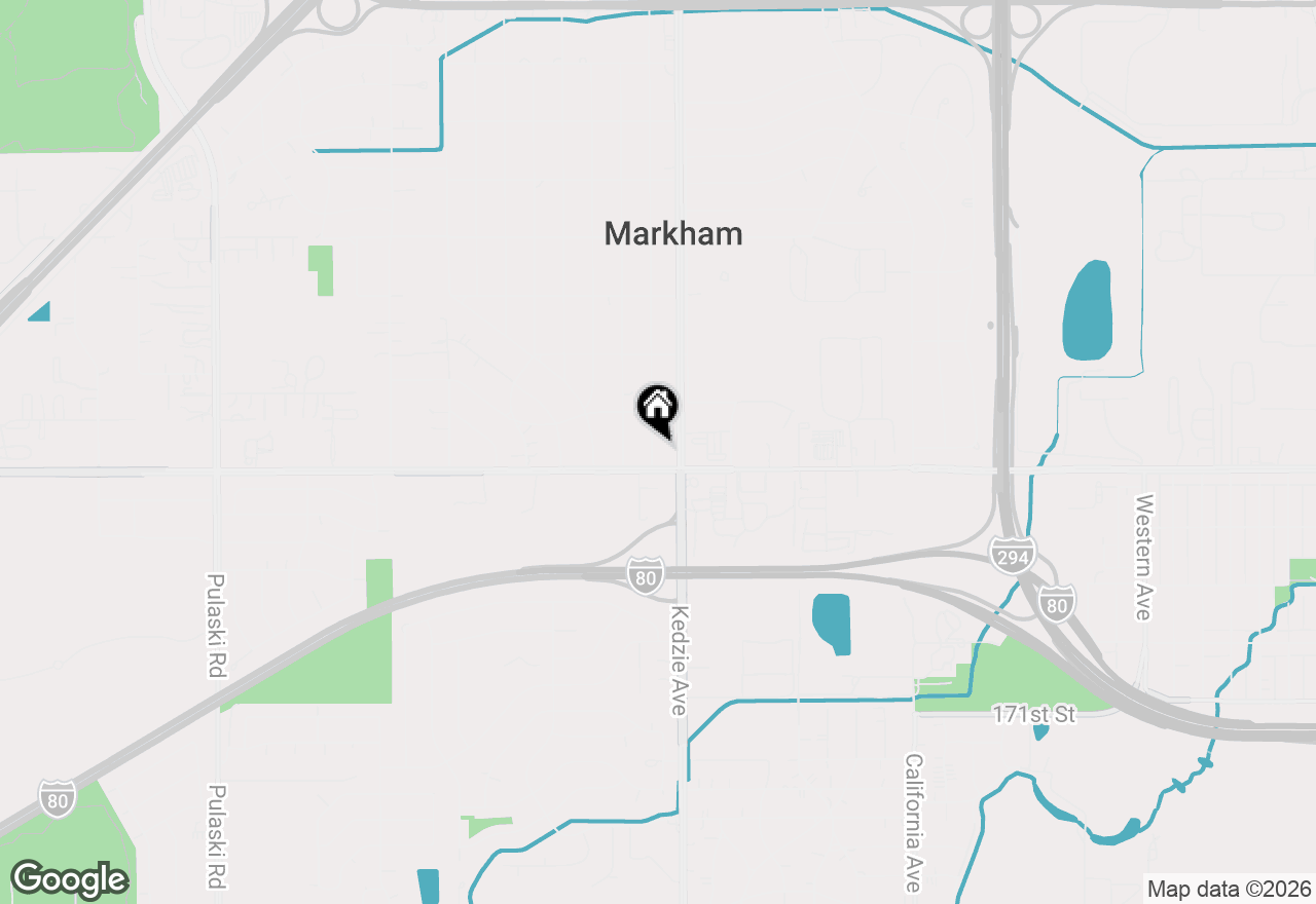 Map of 16641 Sawyer Avenue, Markham, IL 60428