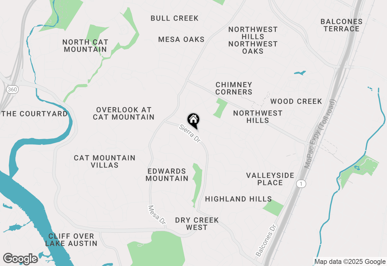Map of 3924 Sierra Dr, Austin, TX 78731