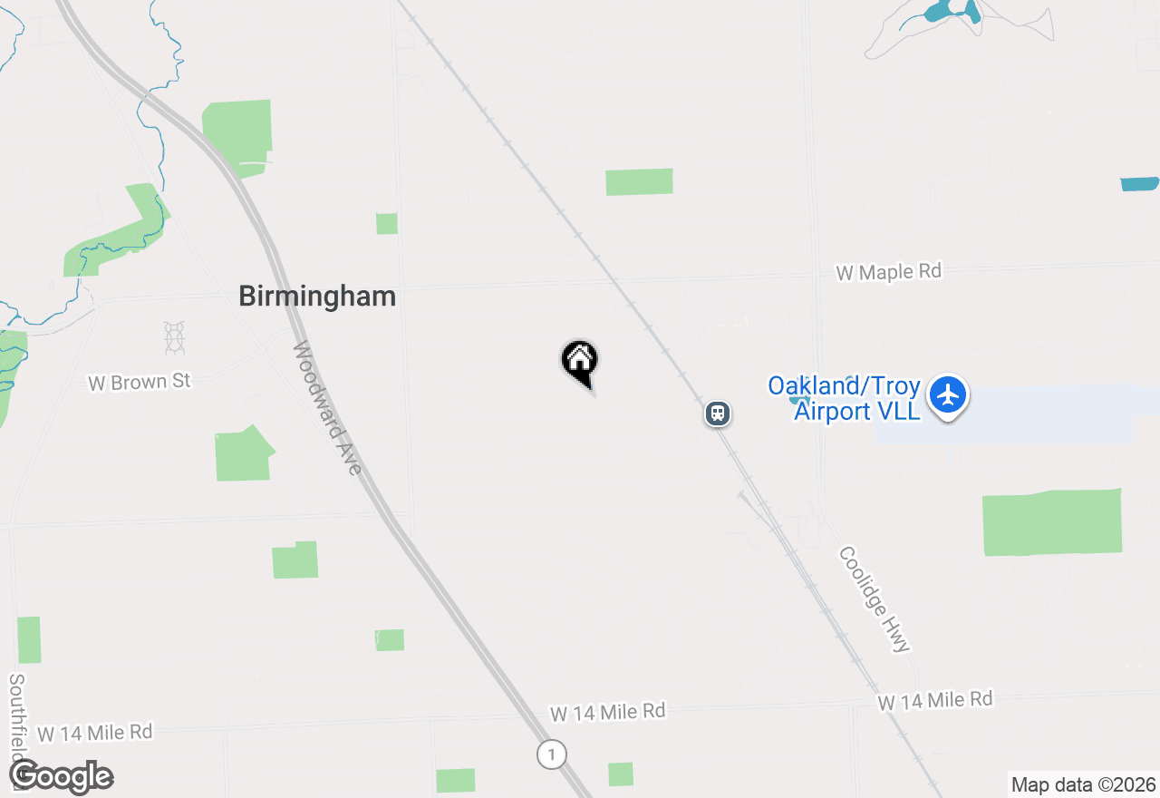 Map of 1860 Bowers Street, Birmingham, MI 48009