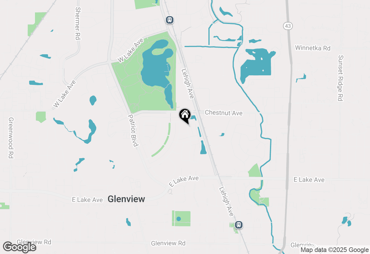 Map of 1724 Bluestem Lane, Glenview, IL 60026