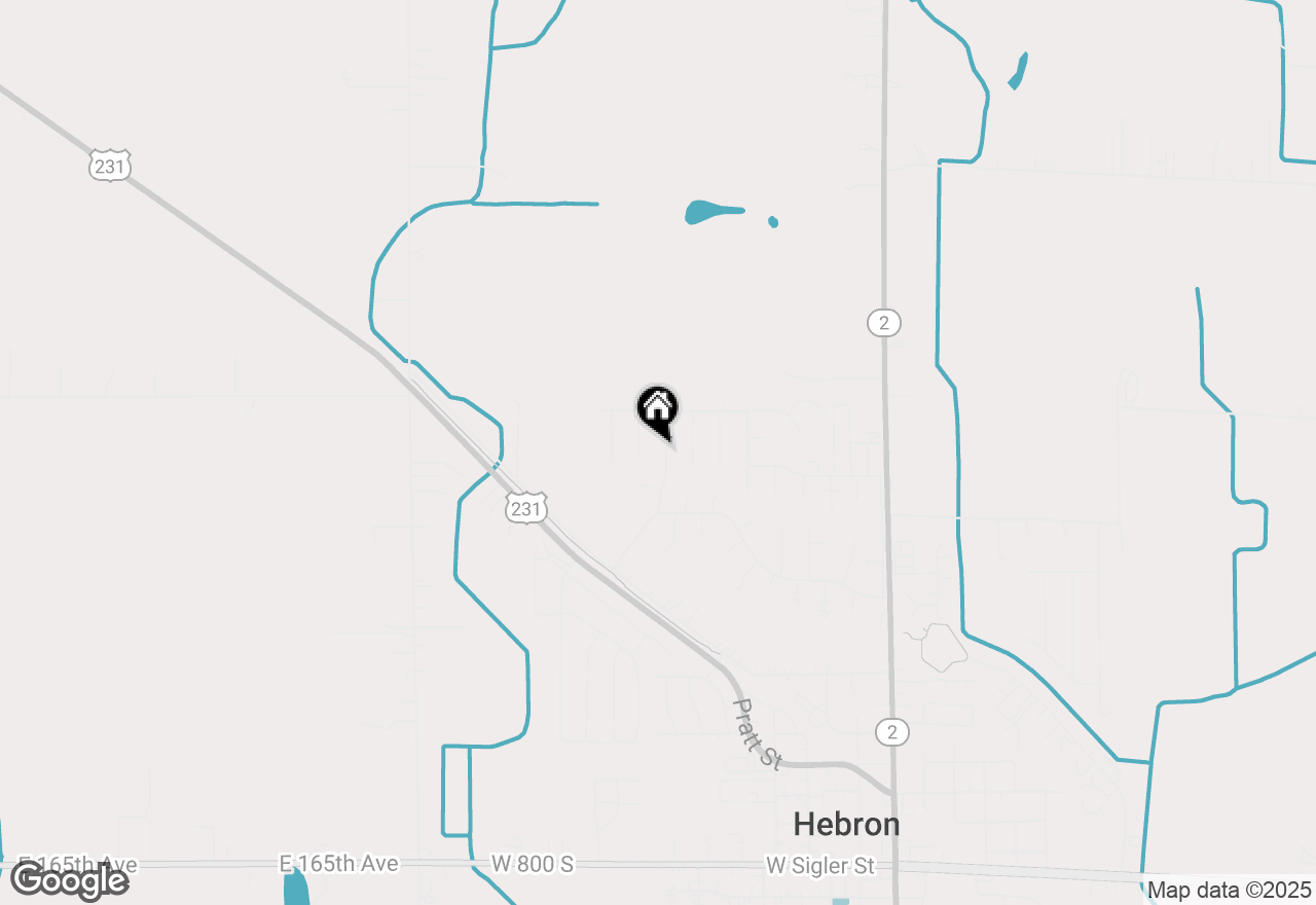Map of 208 Locust Avenue S, Hebron, IN 46341