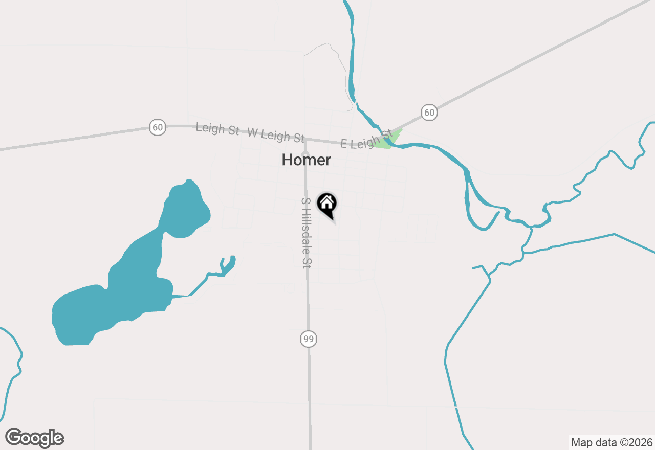 Map of 109 E Fulton Street, Homer, MI 49245