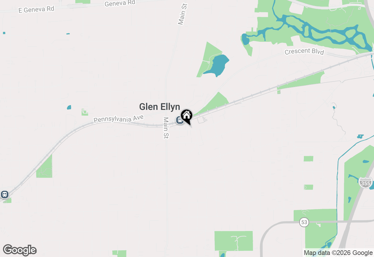 Map of 580 Duane Street, Glen Ellyn, IL 60137
