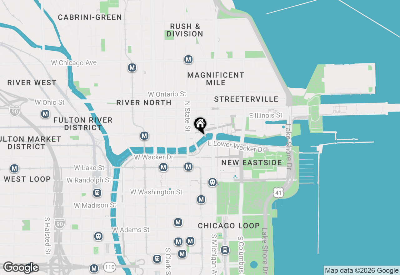 Map of (Address confidential), Chicago, Illinois 60611