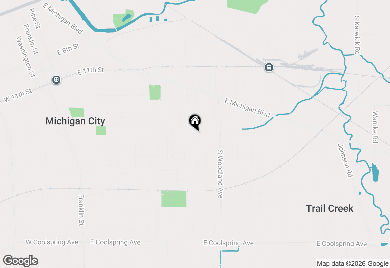 Map of 424 S Dickson Street, Michigan City, IN 46360