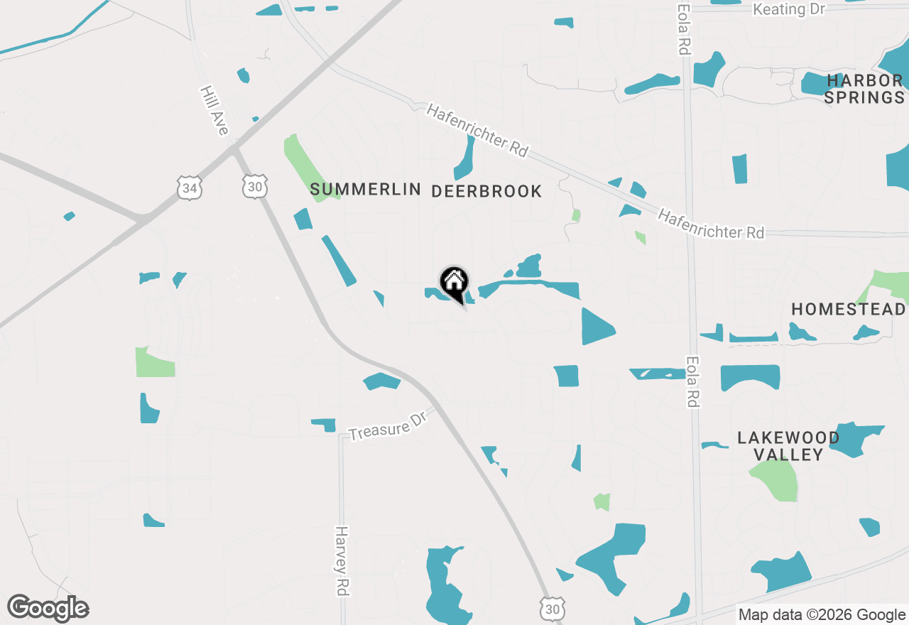 Map of 1854 Fredericksburg Lane, Aurora, IL 60503