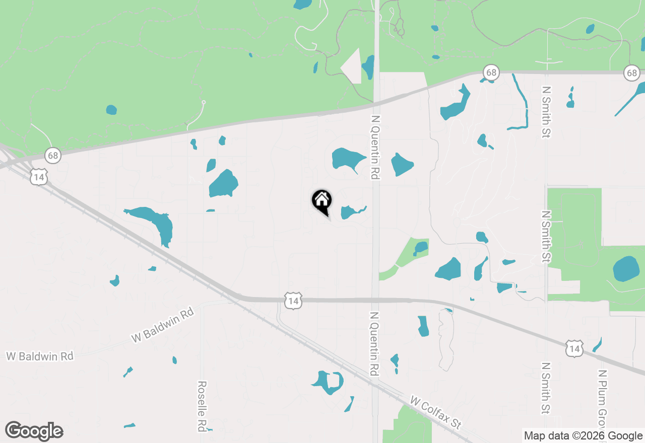 Map of 1053 N Glenview Court, Palatine, IL 60067