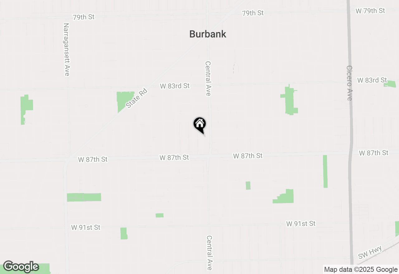 Map of 8558 Parkside Avenue, Burbank, IL 60459