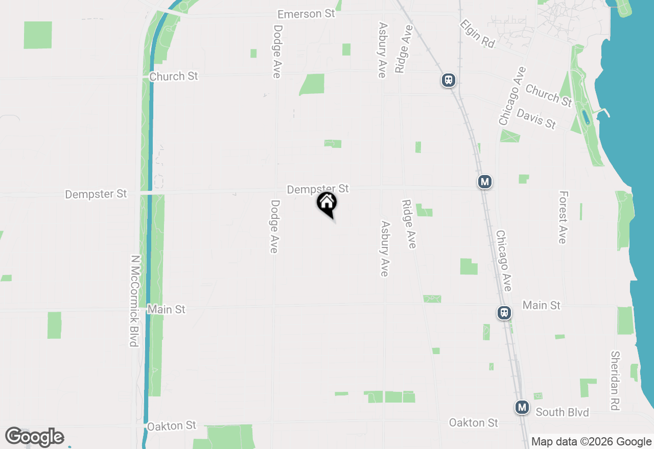 Map of 1136 Florence Avenue, Evanston, IL 60202