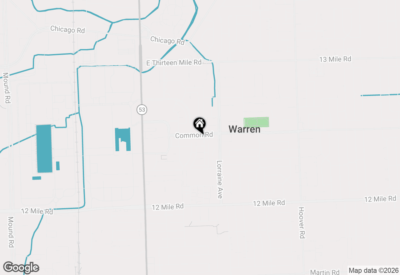 Map of 8700 Common Road, Warren, MI 48093