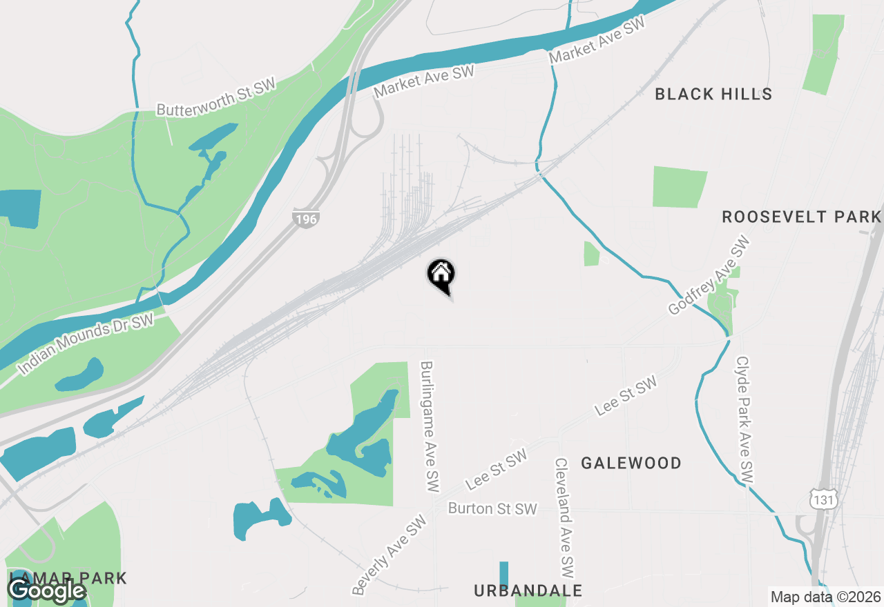 Map of 1545 Whiting Street Sw, Wyoming, MI 49509