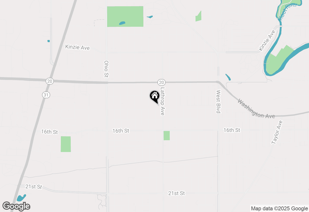 Map of 1344 Russet St, Racine, WI 53405