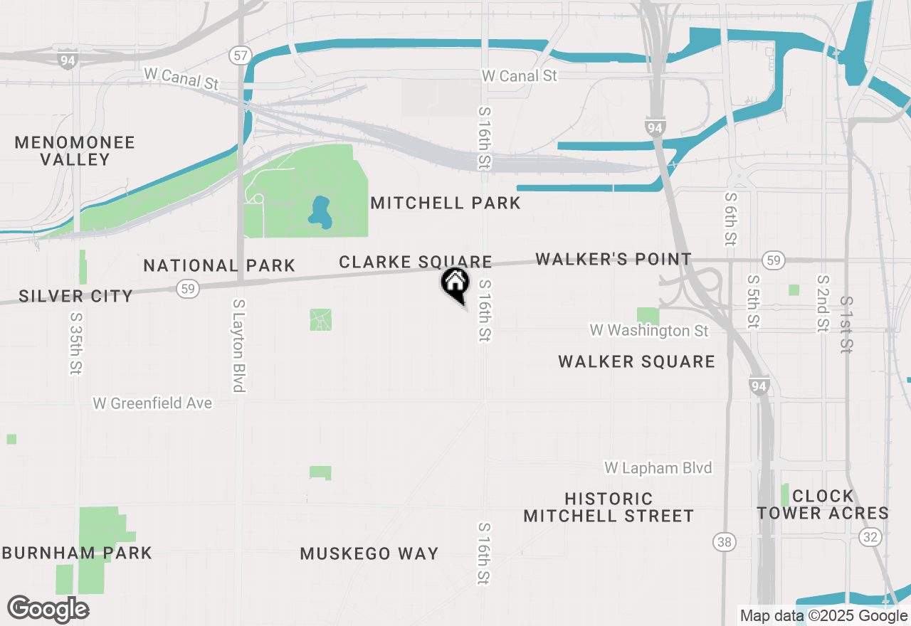 Map of 1715 W Mineral St, Milwaukee, WI 53204