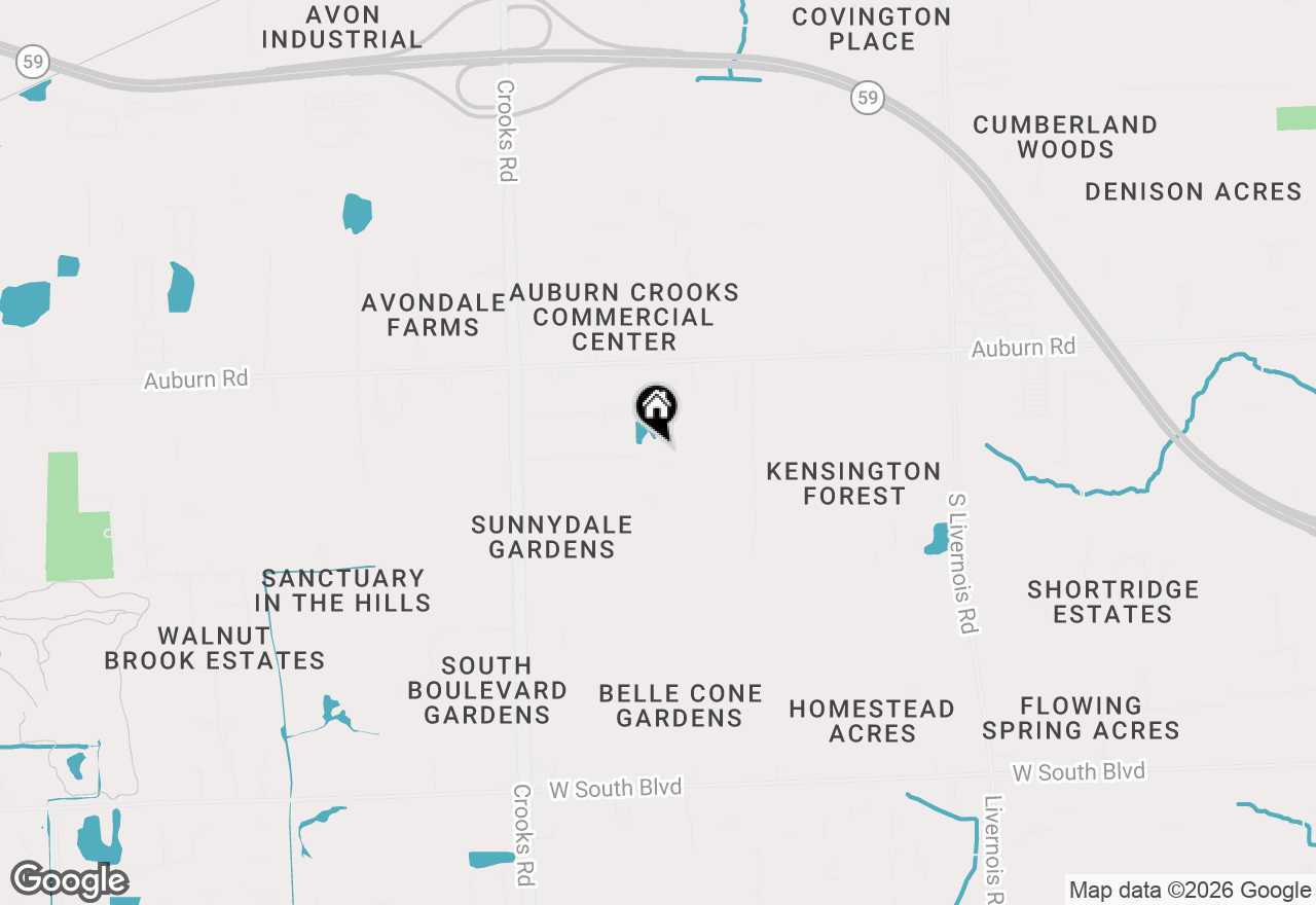 Map of 1704 Wethersfield Court, Rochester Hills, MI 48309