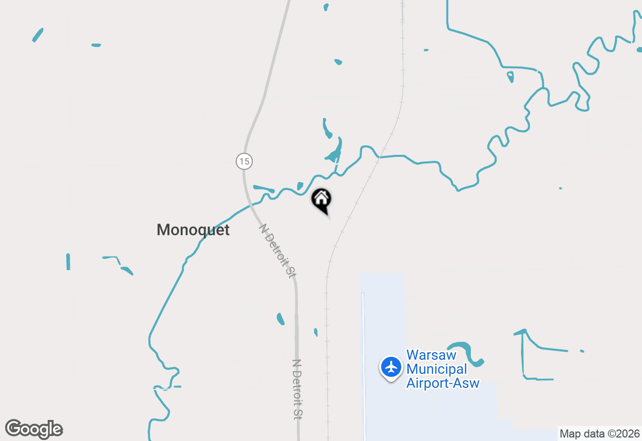 Map of 3732 N Greenwood Drive, Warsaw, IN 46582