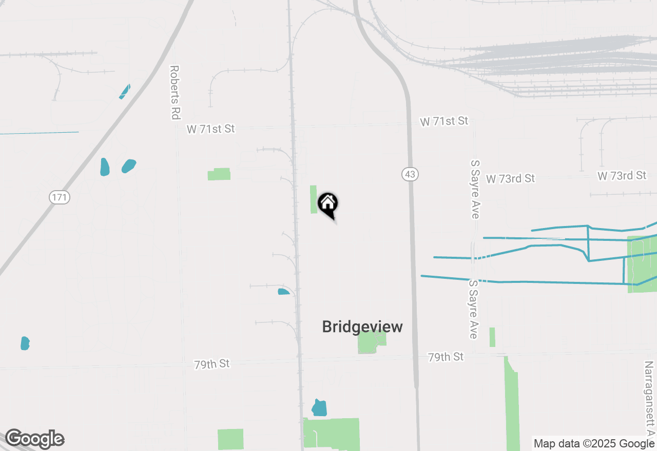 Map of 7447 Beloit Avenue, Bridgeview, IL 60455