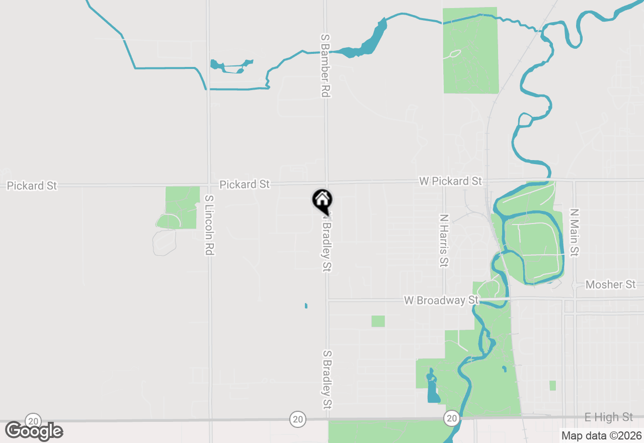 Map of 715-717 N Bradley Street, Mount Pleasant, MI 48858