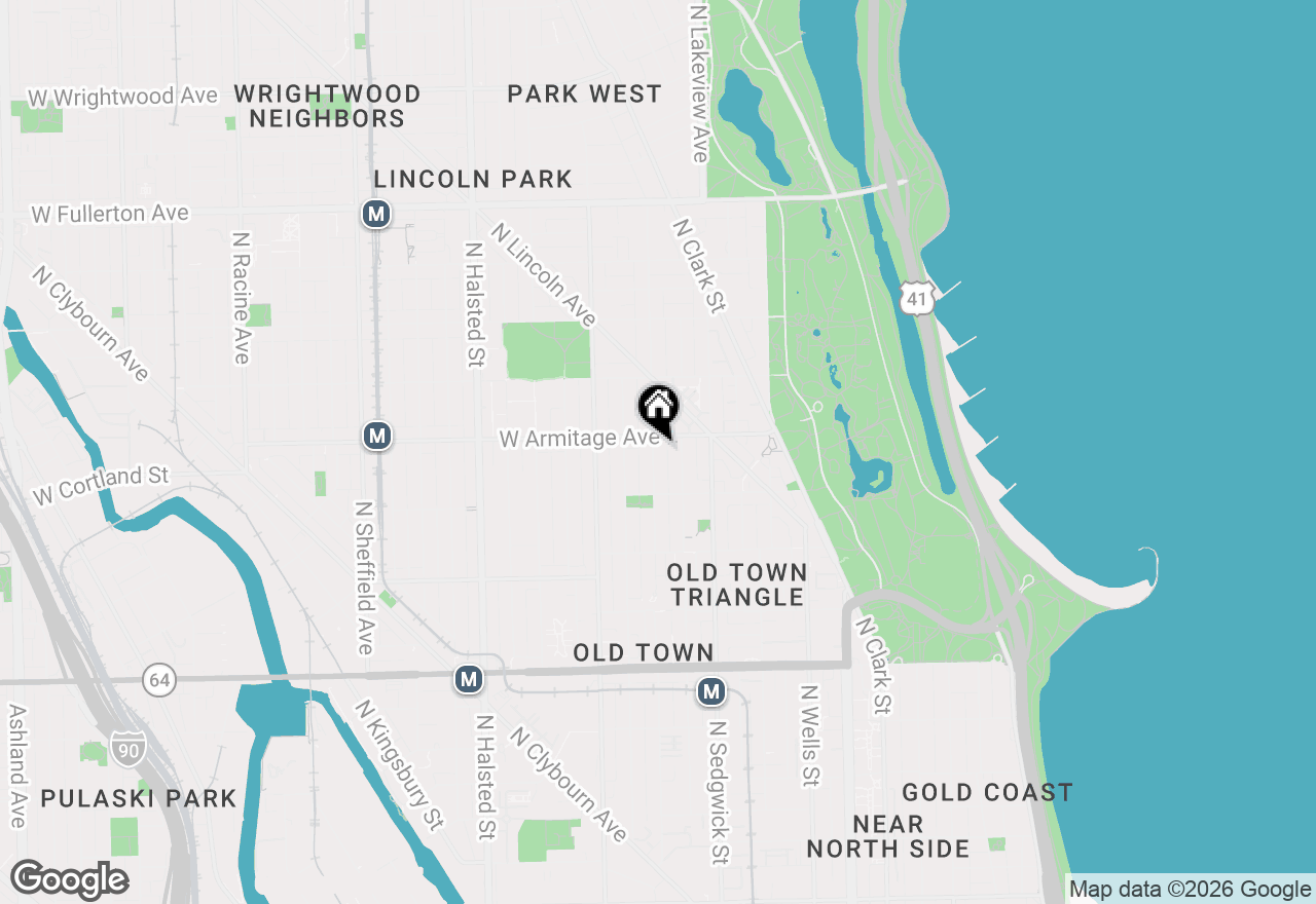 Map of 1947 N Cleveland Avenue #1F, Chicago, IL 60614