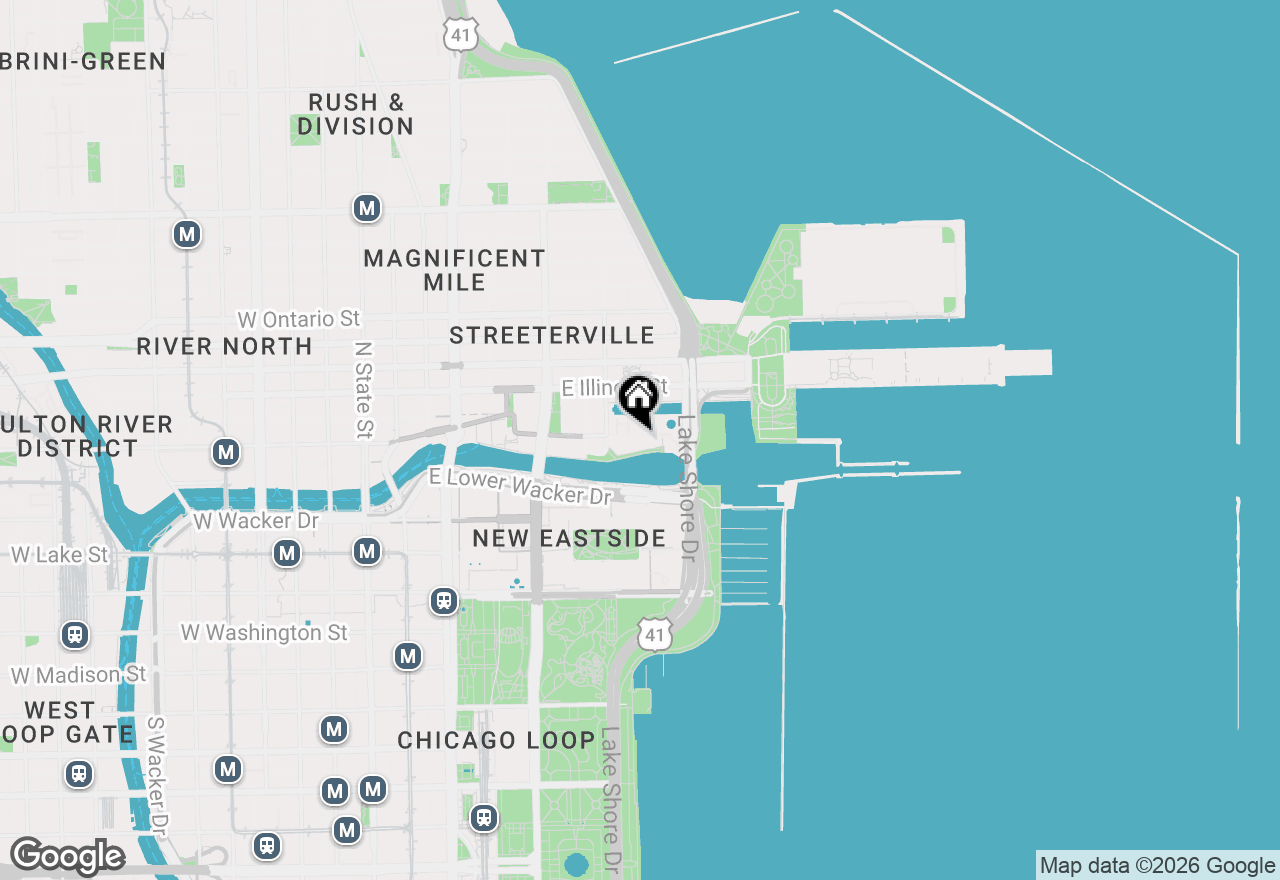 Map of 445 E North Water Street #1904, Chicago, IL 60611