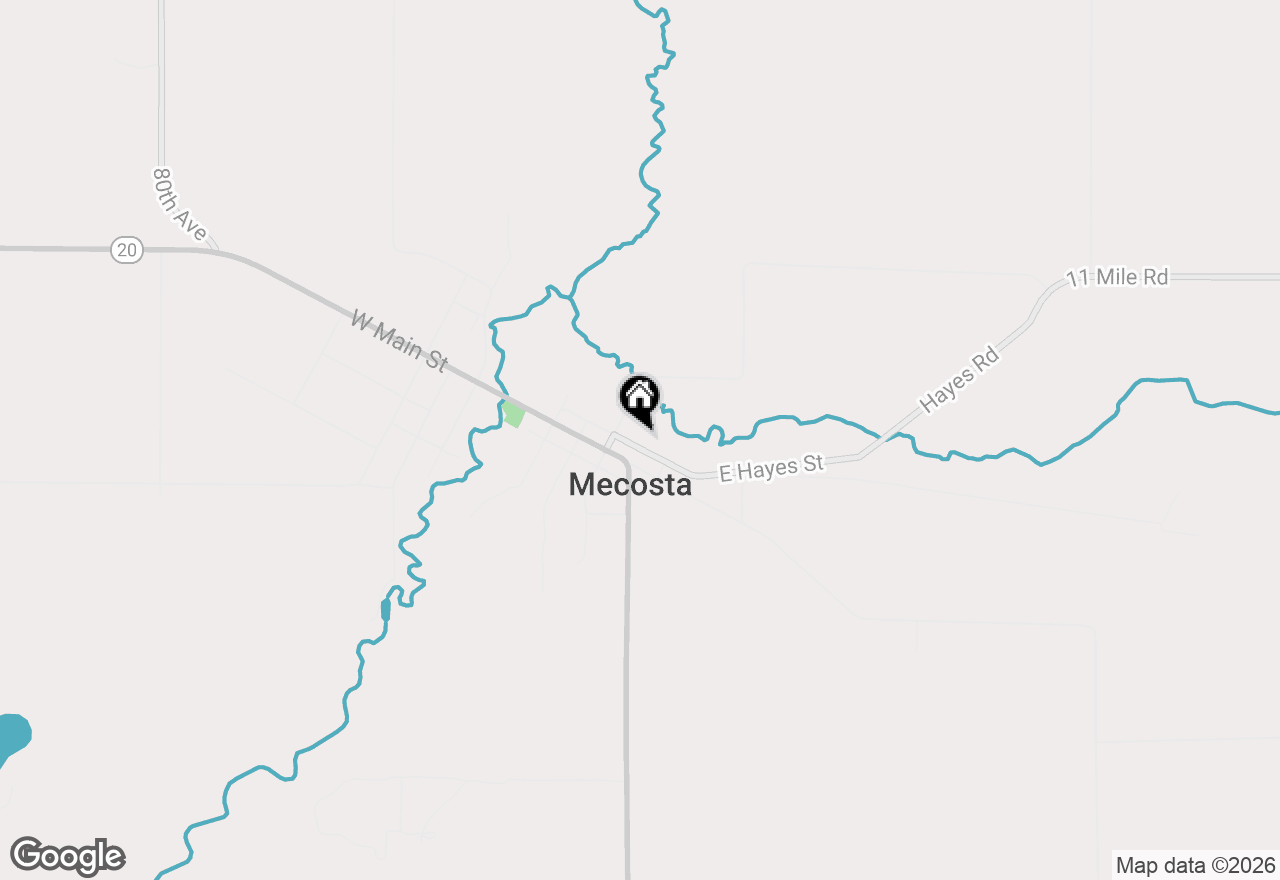 Map of 143 E Hayes Street, Mecosta, MI 49332