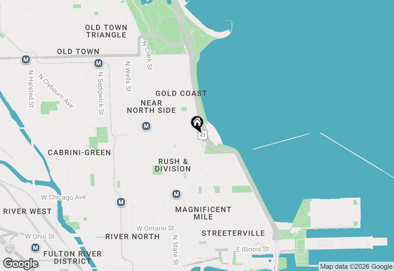 Map of 1110 N Lake Shore Drive #19N, Chicago, IL 60611