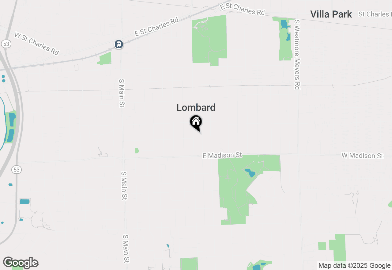 Map of 537 S Grace Street, Lombard, IL 60148