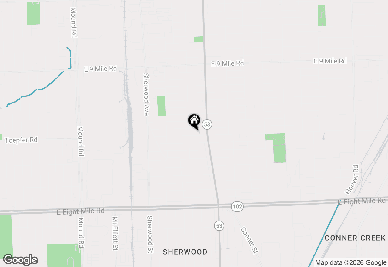 Map of 7535 Toepfer Road, Warren, MI 48091