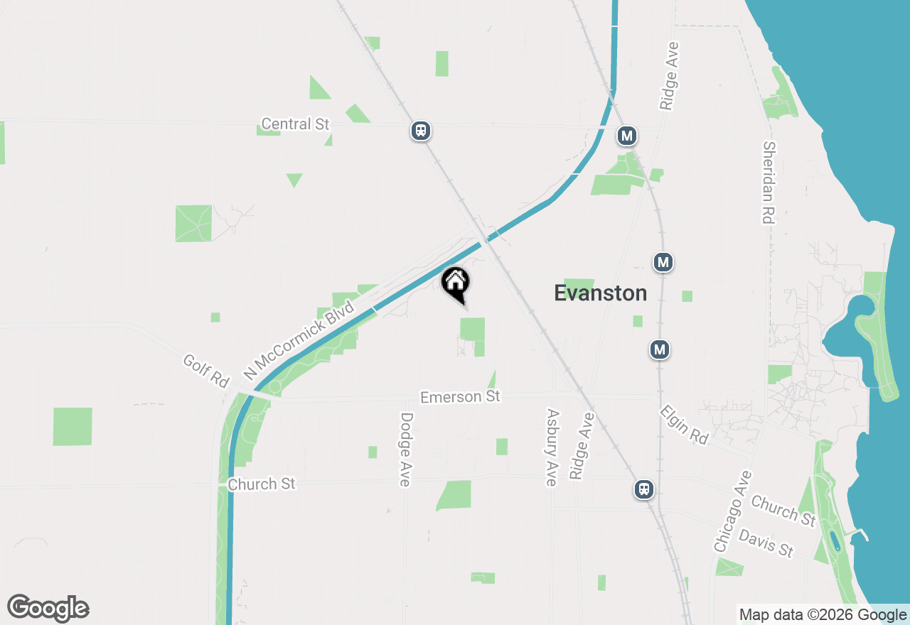 Map of 1705 Simpson Street #2F, Evanston, IL 60201