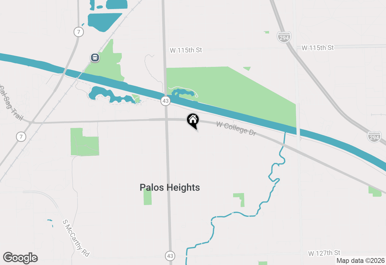 Map of 11943 S 70th Court, Palos Heights, IL 60463