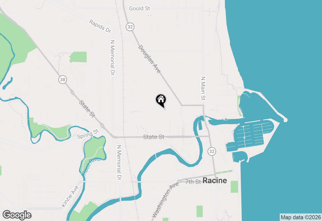 Map of 1124 Lasalle St, Racine, WI 53404