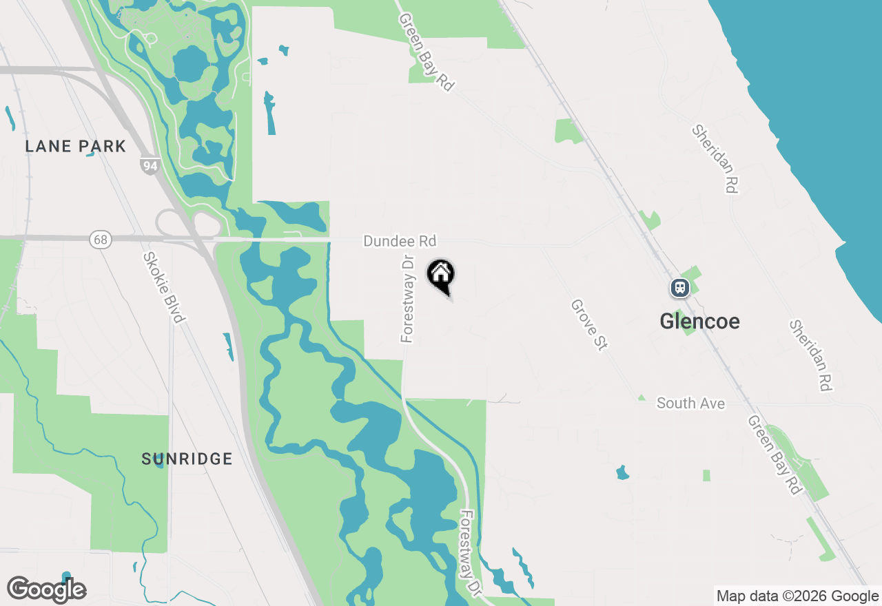 Map of 911 Oak Drive, Glencoe, IL 60022