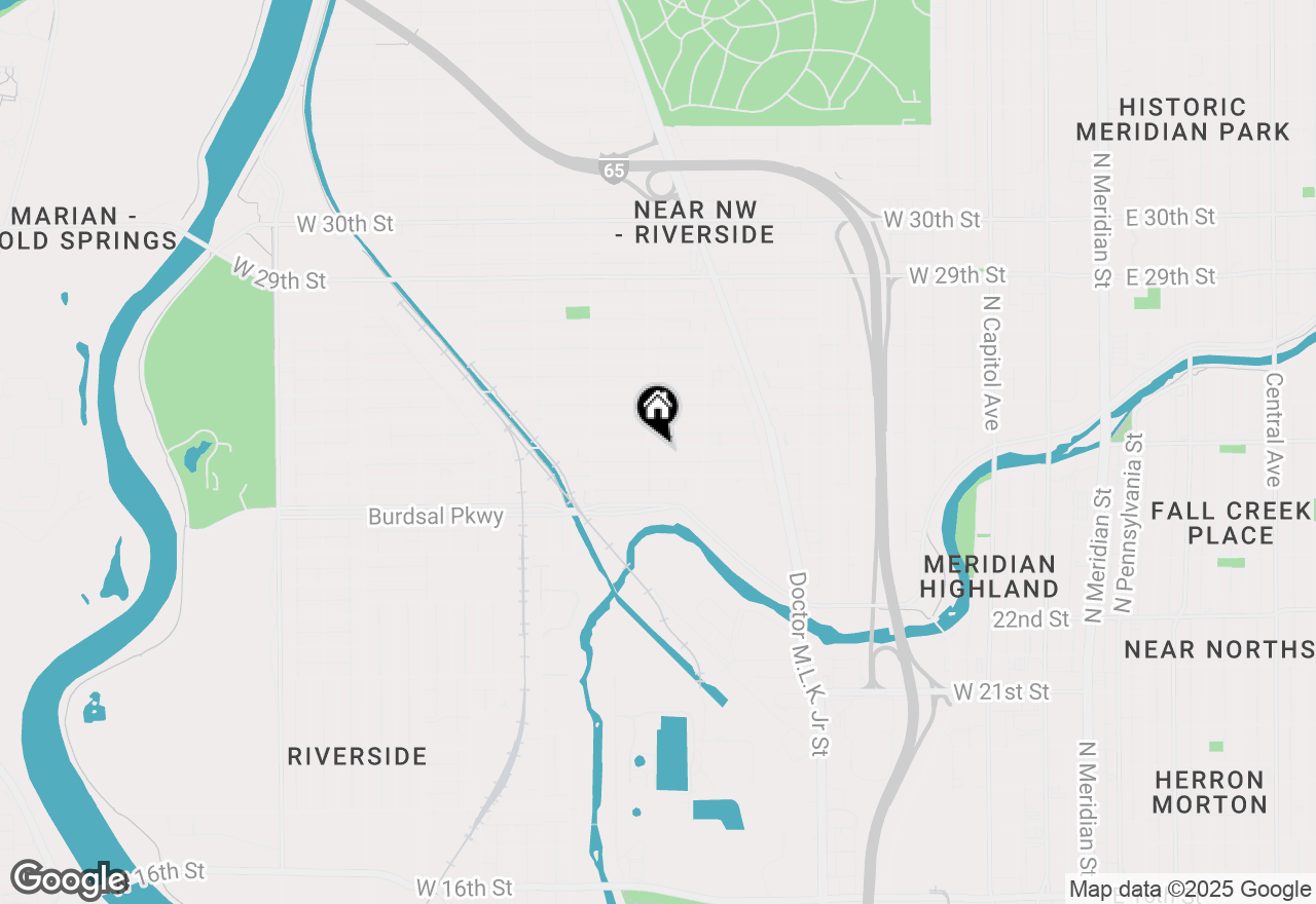 Map of 869 W 25th Street, Indianapolis, IN 46208