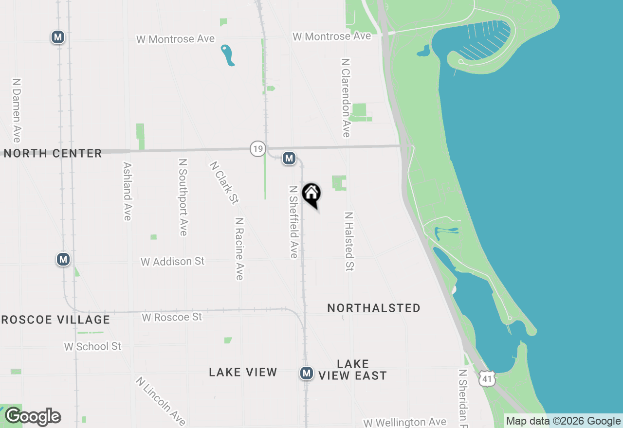 Map of 3735 N Wilton Avenue #4S, Chicago, IL 60613