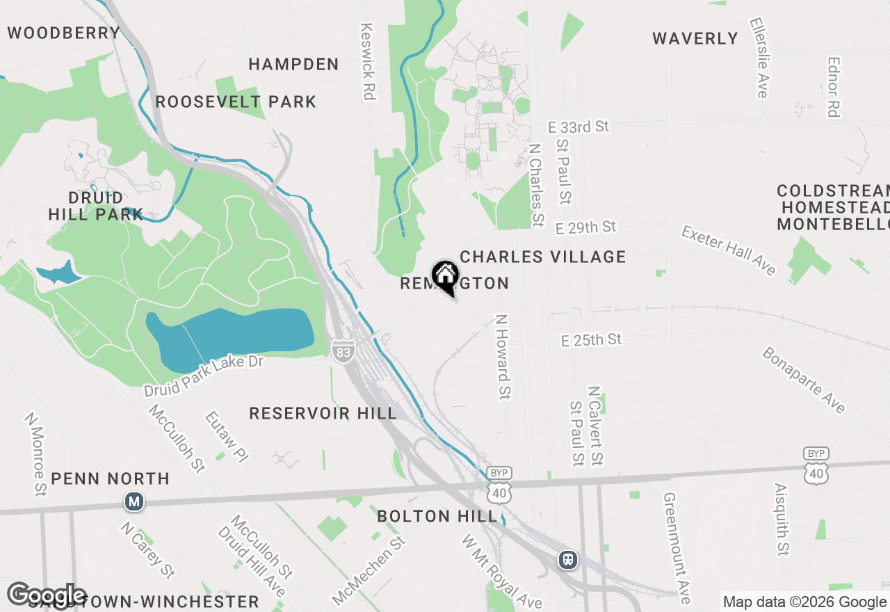 Map of 2713 Hampden Avenue, Baltimore, MD 21211