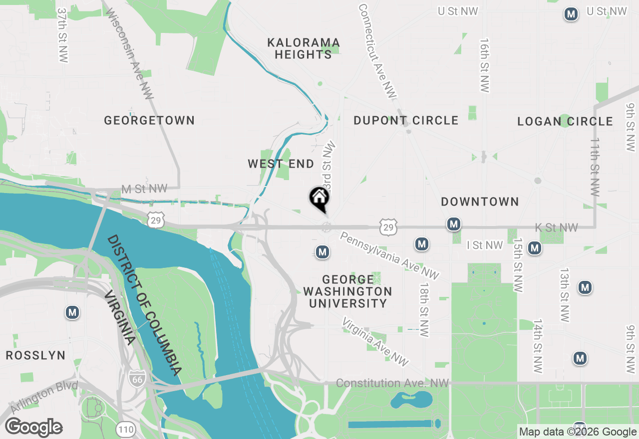 Map of 3 Washington Circle Nw #603, Washington, DC 20037
