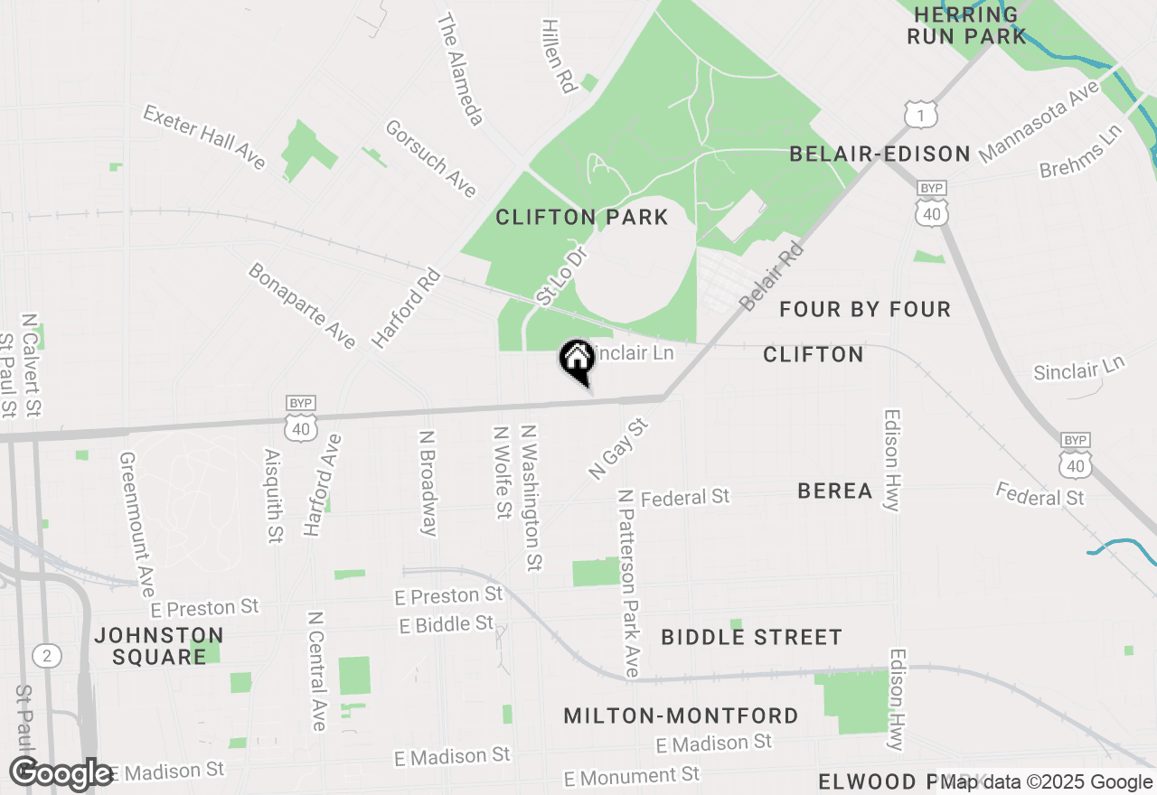 Map of 2122 E North Avenue, Baltimore, MD 21213