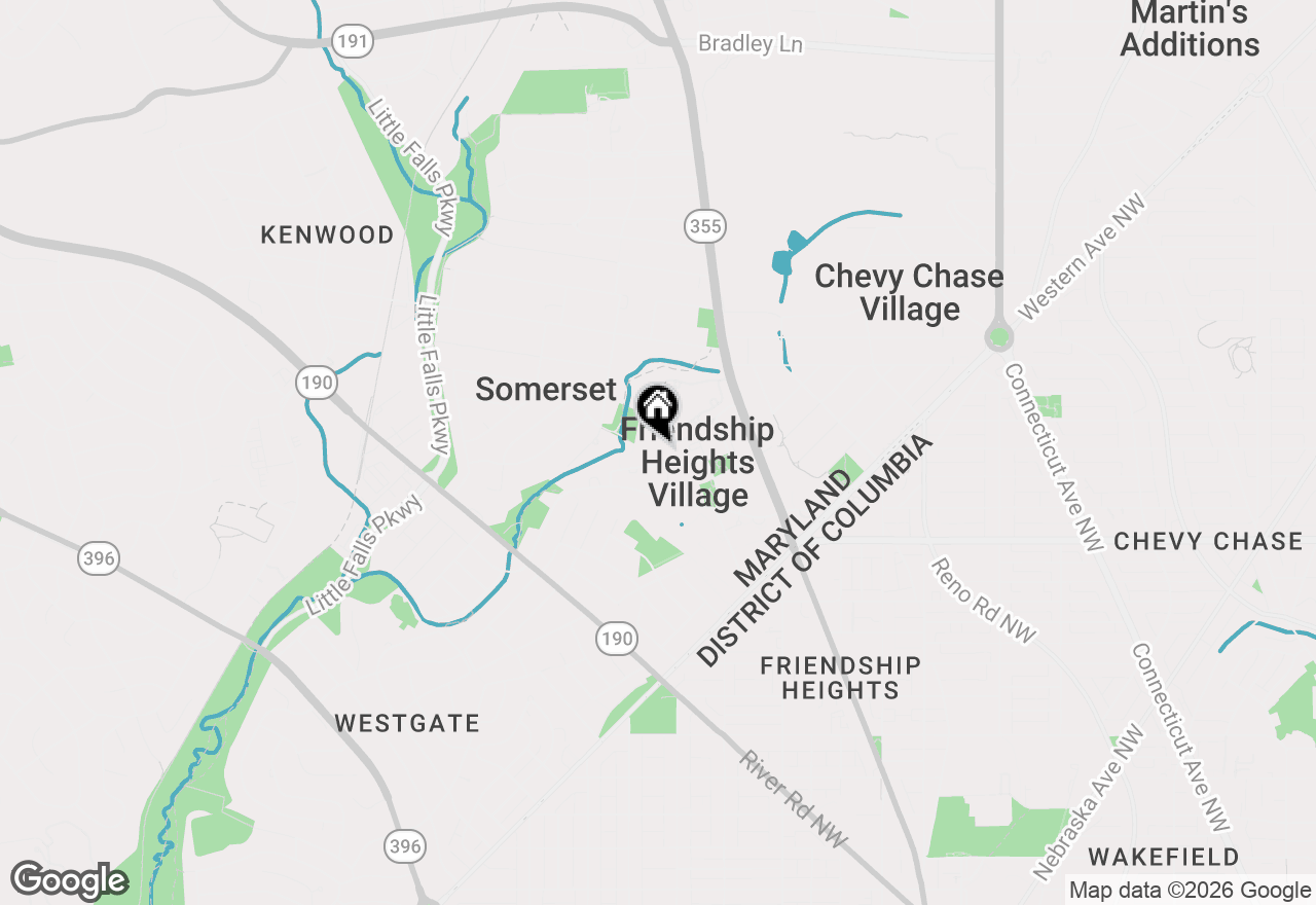 Map of 4601 N Park Avenue #P210, Chevy Chase, MD 20815