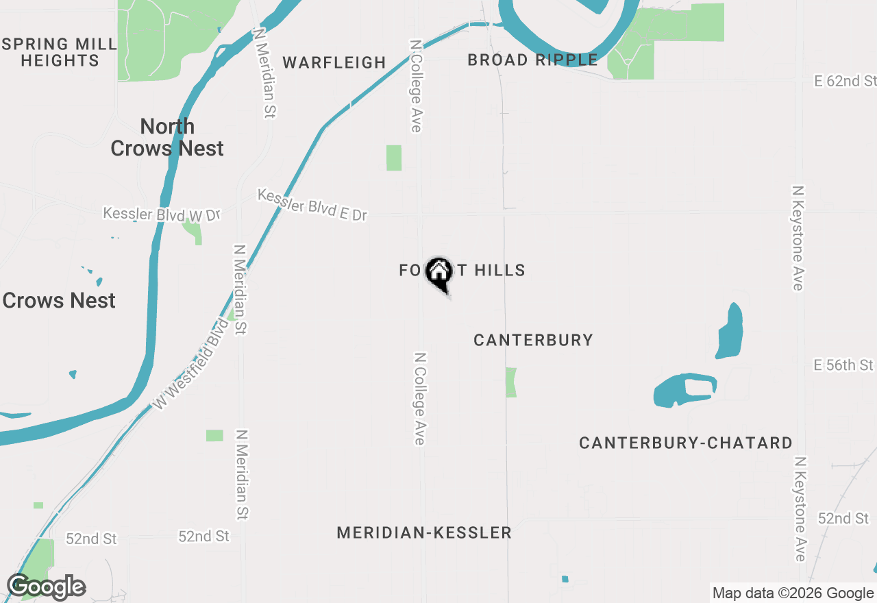 Map of 5720 Carrollton Avenue, Indianapolis, IN 46220