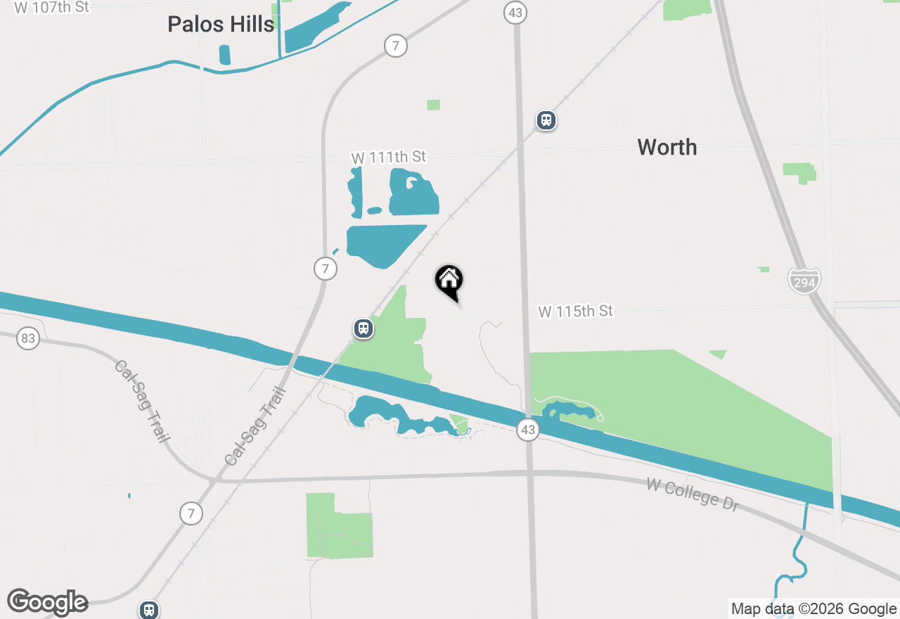 Map of 7358 W 115th Street, Worth, IL 60482