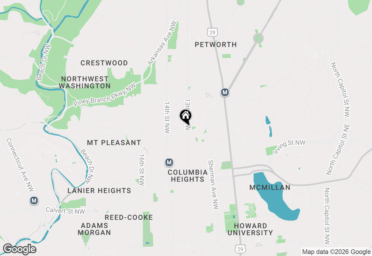 Map of 3514 13th Street Nw #1, Washington, DC 20010